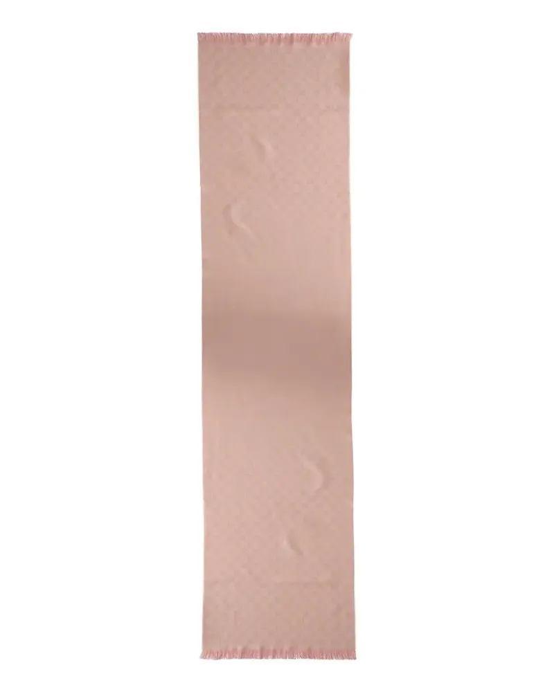 Gucci GG-jacquard fringed scarf - Rosa Rosa