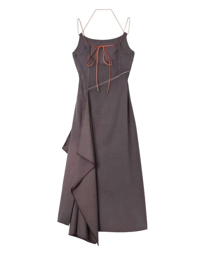 SUNNEI Drapiertes Midikleid mit Rückenschleife - Braun Braun