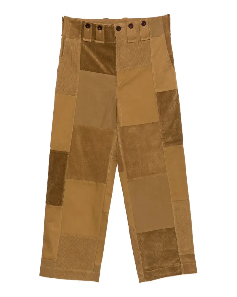 Junya Watanabe patchwork corduroy trousers - Braun Braun