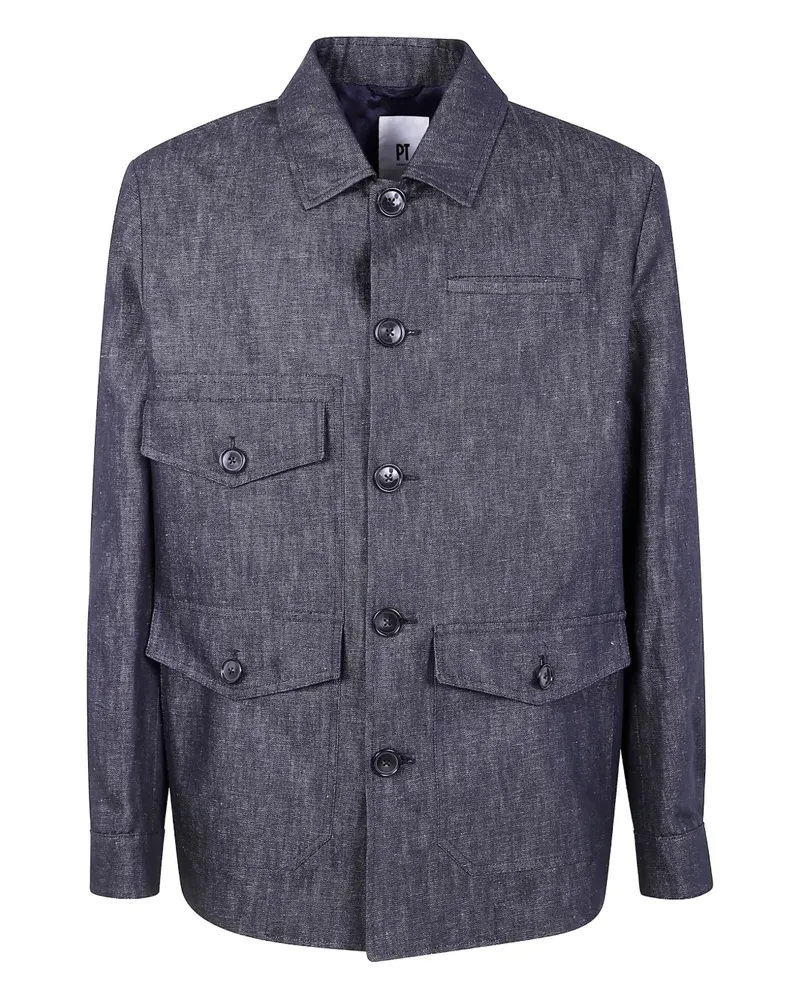 PT TORINO Jacke mit Knopfleiste - Blau Blau
