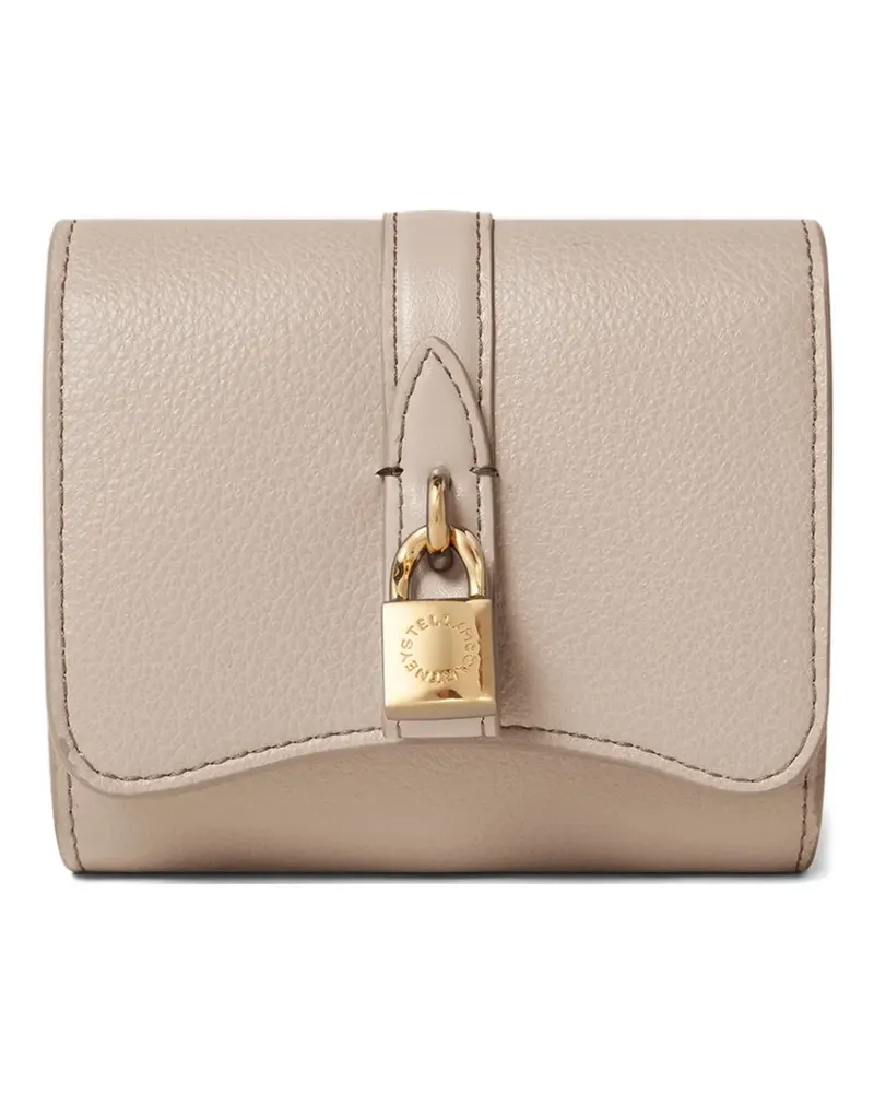 Stella McCartney padlock-detail grained wallet - Nude Nude