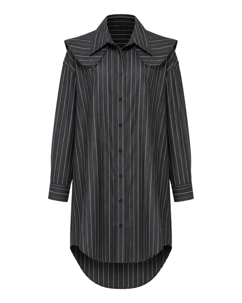 Y/PROJECT striped pinstripe shirt maxi dress - Grau Grau