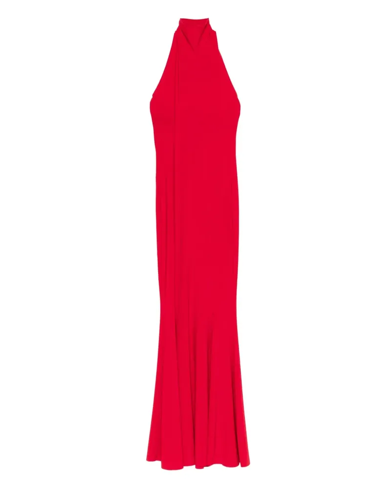 Norma Kamali Ausgestelltes Neckholder-Kleid - Rot Rot