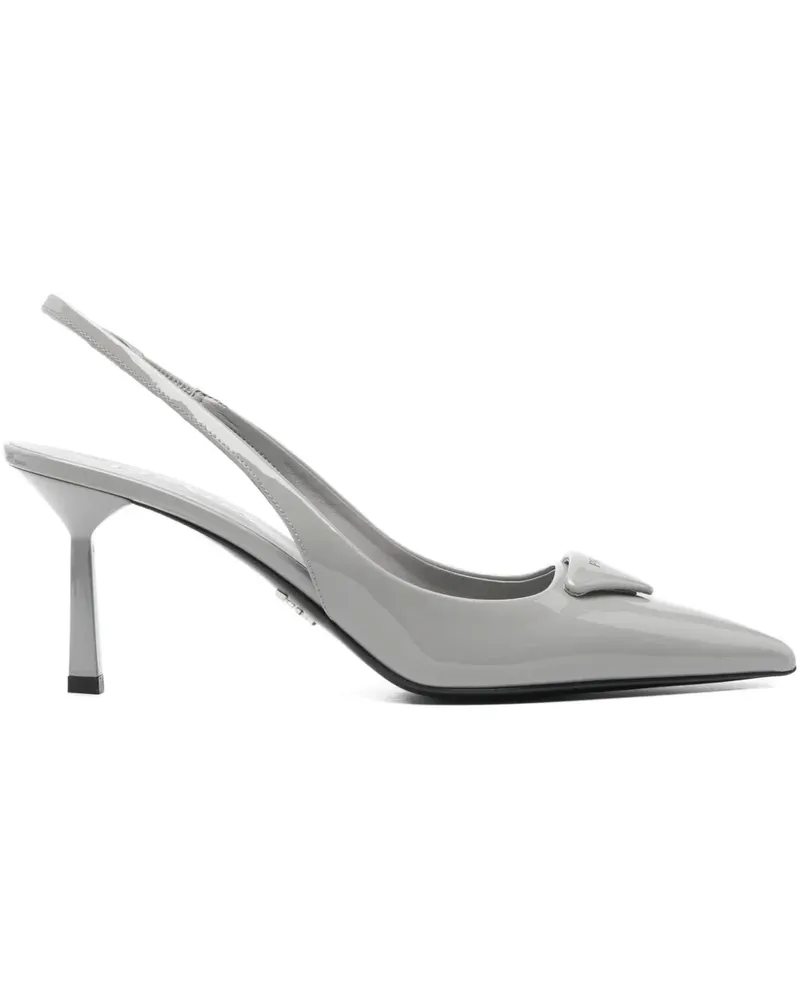 Prada 75mm slingback pointed-toe pumps - Grau Grau