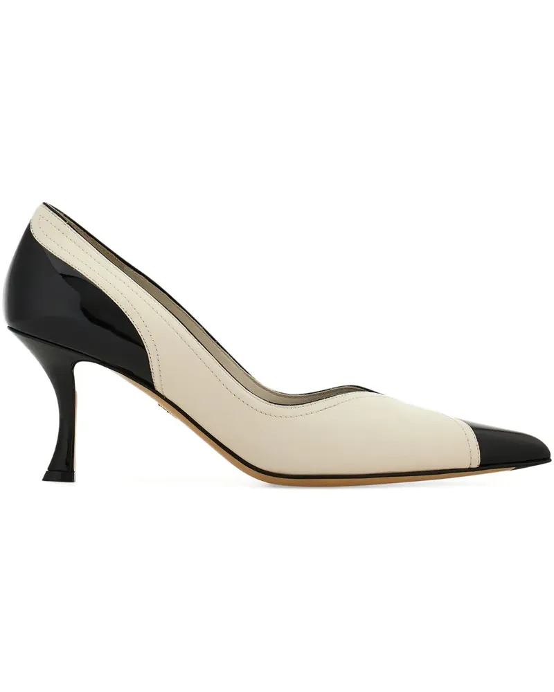 Ferragamo Pumps aus Leder 70mm - Weiß Weiß