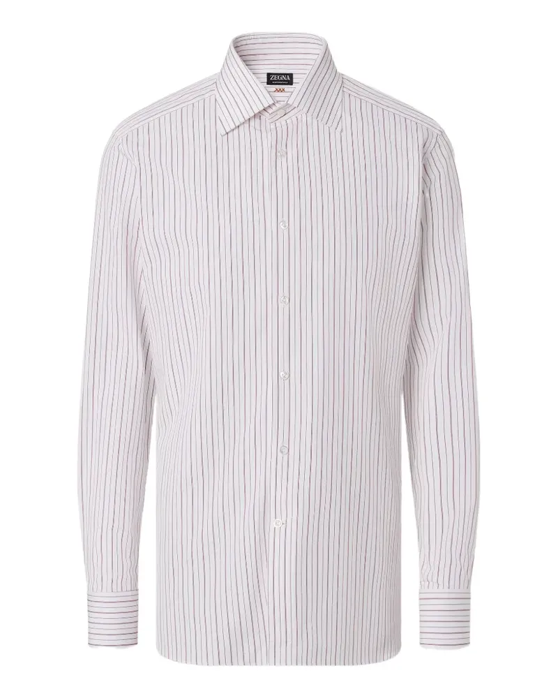 Ermenegildo Zegna striped cotton shirt - Weiß Weiß