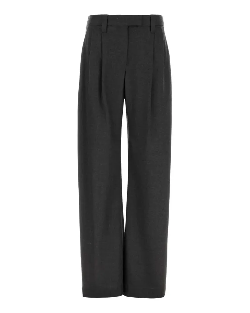Brunello Cucinelli pleated wool trousers - Grau Grau