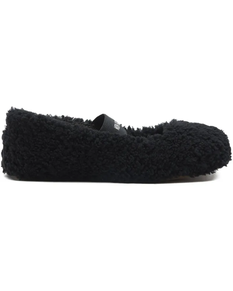 Moon Boot Ballerinas aus Shearling - Schwarz Schwarz