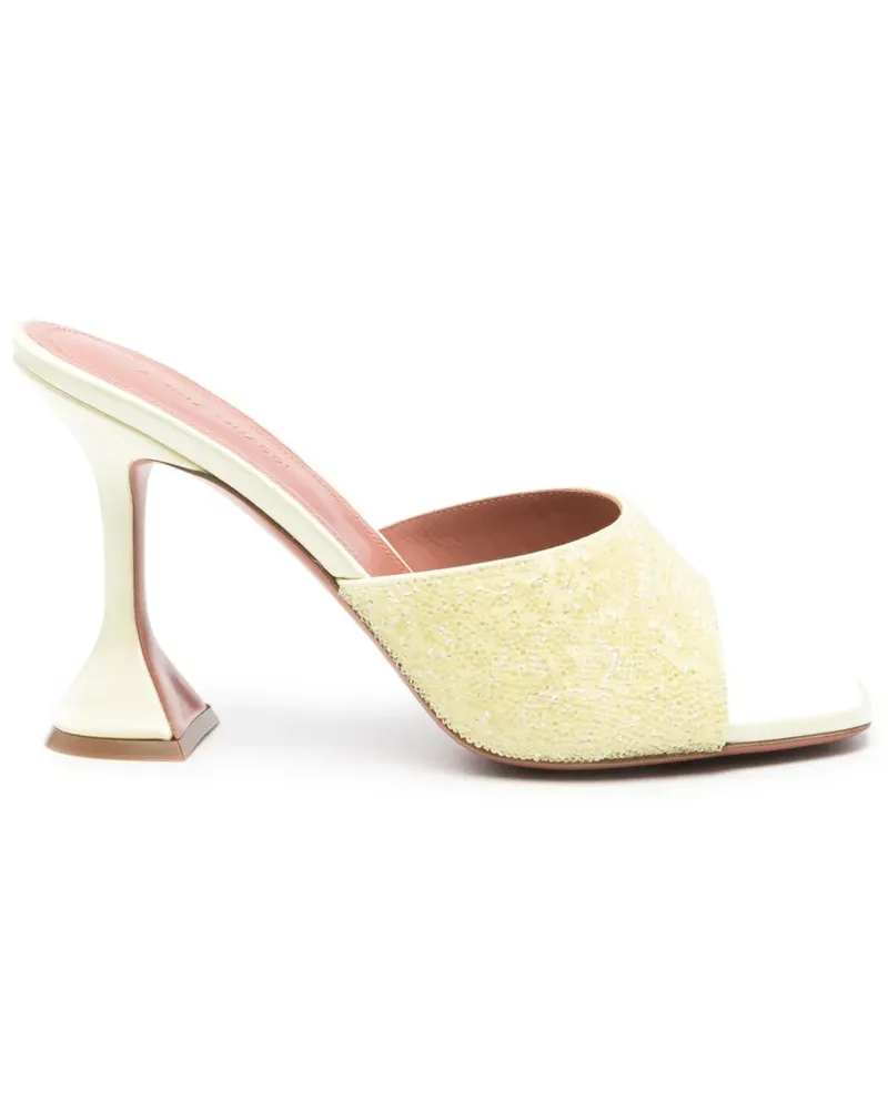 Amina Muaddi Lupita Sandalen mit Kristallen 10mm - Gelb Gelb