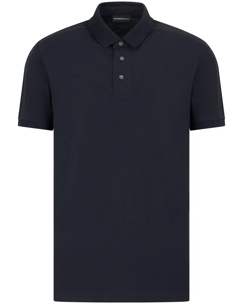 Emporio Armani Poloshirt mit Logo-Streifen - Blau Blau
