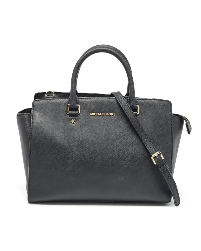 Michael Kors Selma Tote Bag aus strukturiertem Leder - Schwarz Schwarz