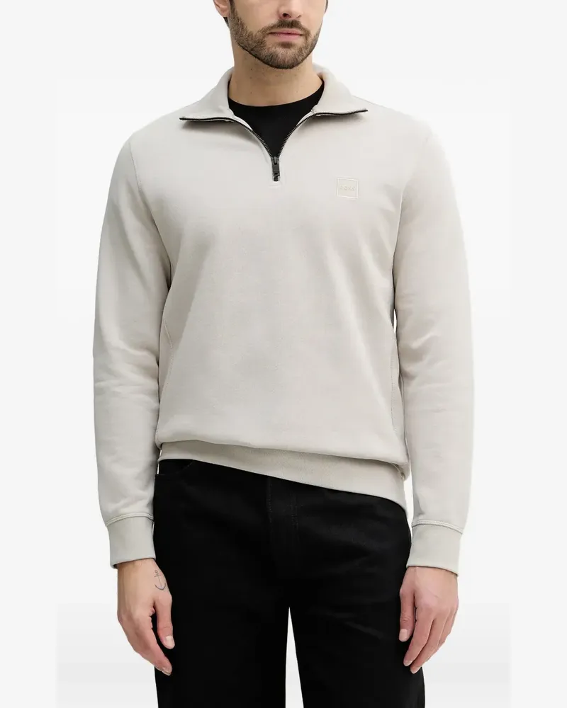 HUGO BOSS Sweatshirt mit Reißverschluss - Grau Grau