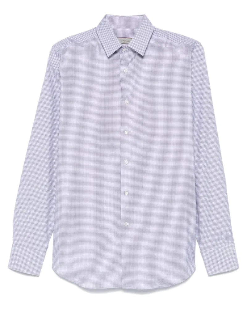 Canali Kariertes Hemd - Blau Blau