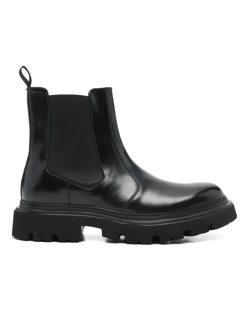 Corneliani platform pull-tab Chelsea boots - Schwarz Schwarz