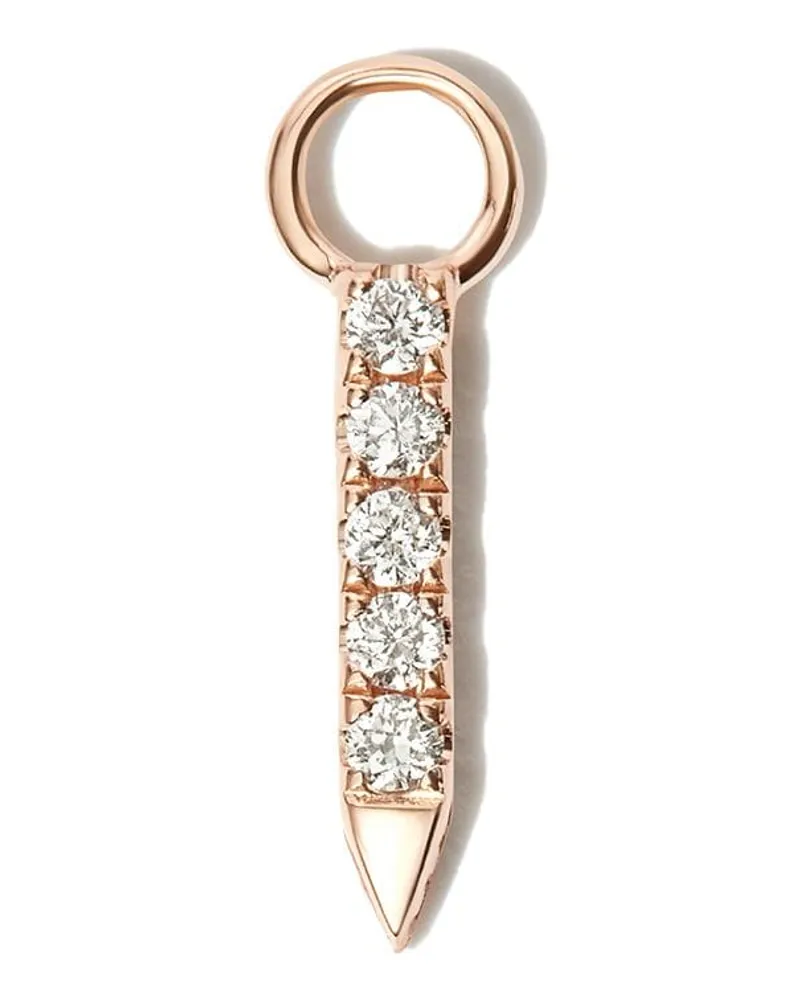 Maria Tash 18kt Eternity Bar Weißgoldanhänger mit Diamanten - Rosa Rosa