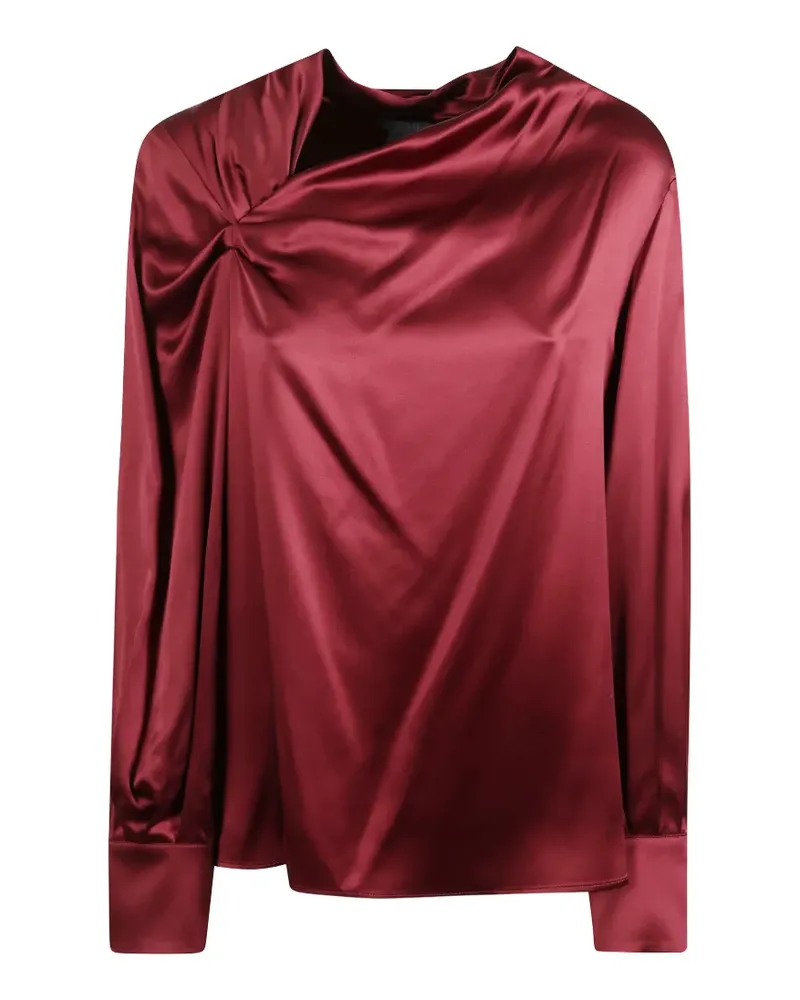 Max Mara knotted long-sleeve blouse - Rot Rot