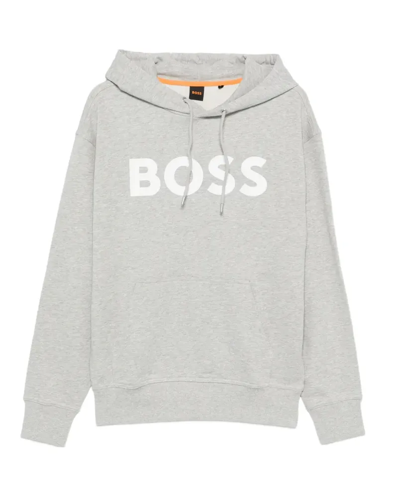 HUGO BOSS Hoodie mit Logo-Print - Grau Grau