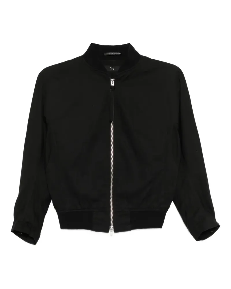 Yohji Yamamoto twill bomber jacket - Schwarz Schwarz