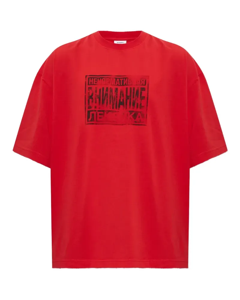 VETEMENTS print T-shirt - Rot Rot
