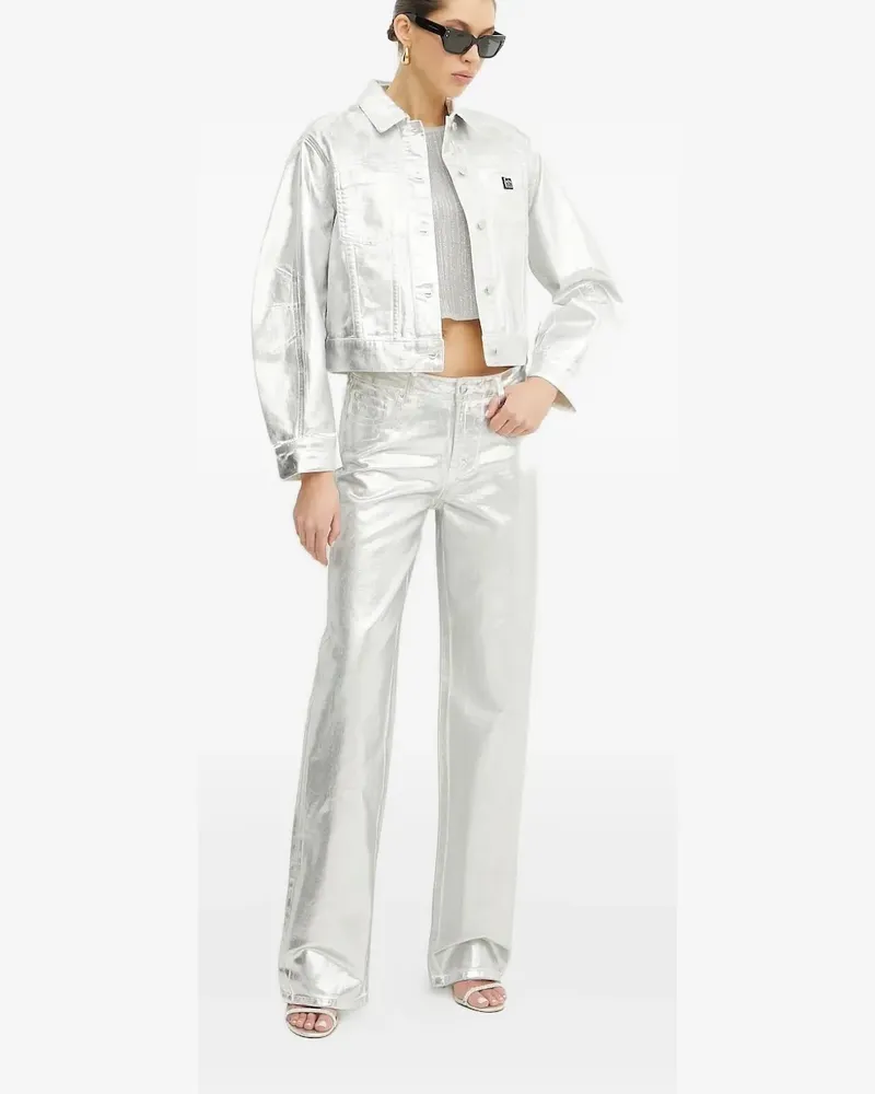 Armani Exchange Gerade Jeans mit metallischen Finishes - Grau Grau