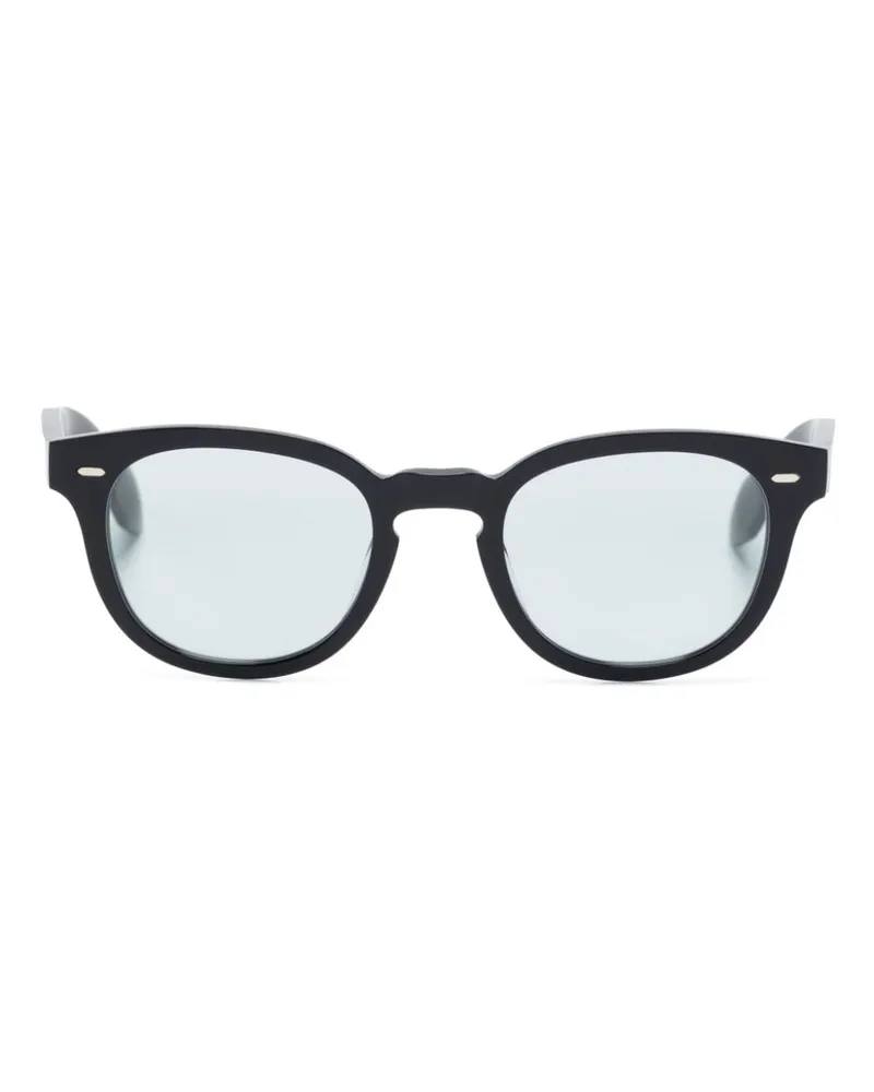 Oliver Peoples N. 01 Sonnenbrille mit Panto-Gestell - Schwarz Schwarz