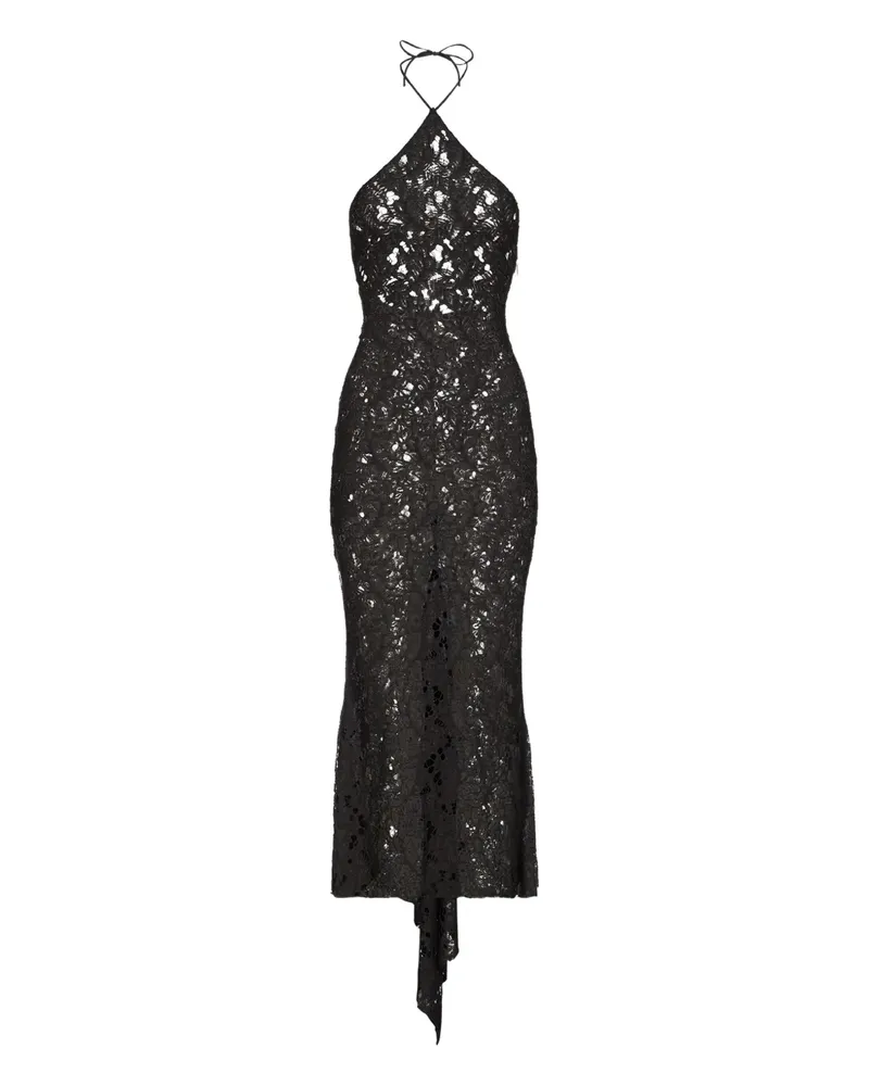 Ludovic de Saint Sernin Anthonia Midikleid aus Spitze - Schwarz Schwarz