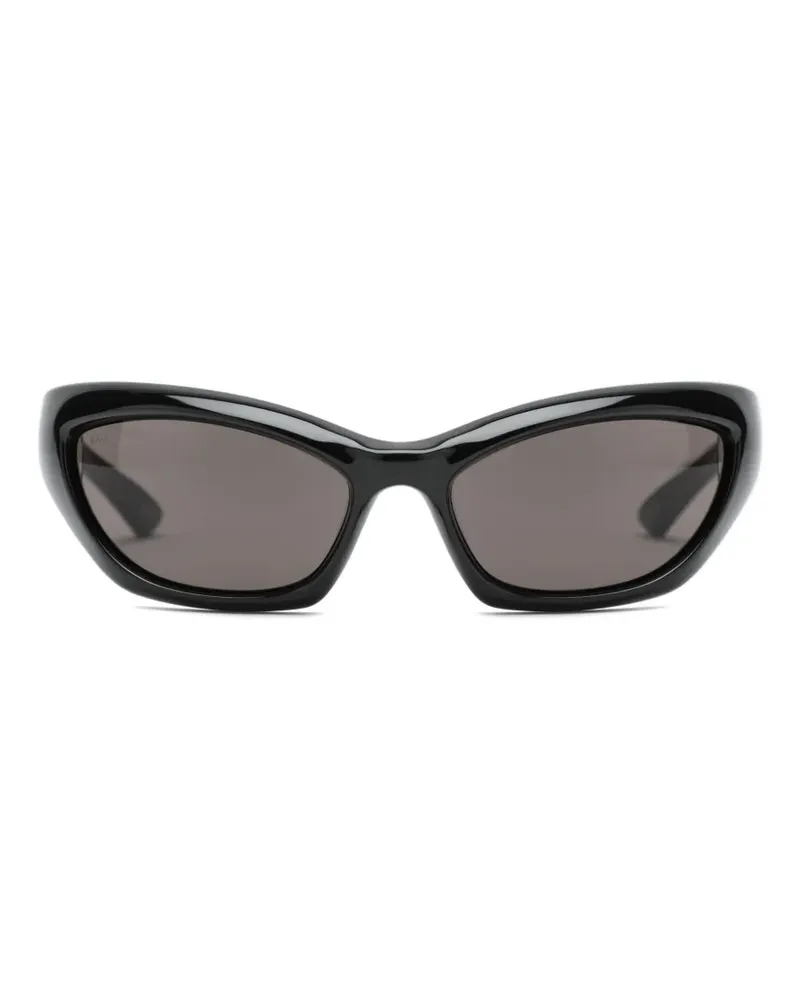 Balenciaga Sonnenbrille mit Logo - Schwarz Schwarz