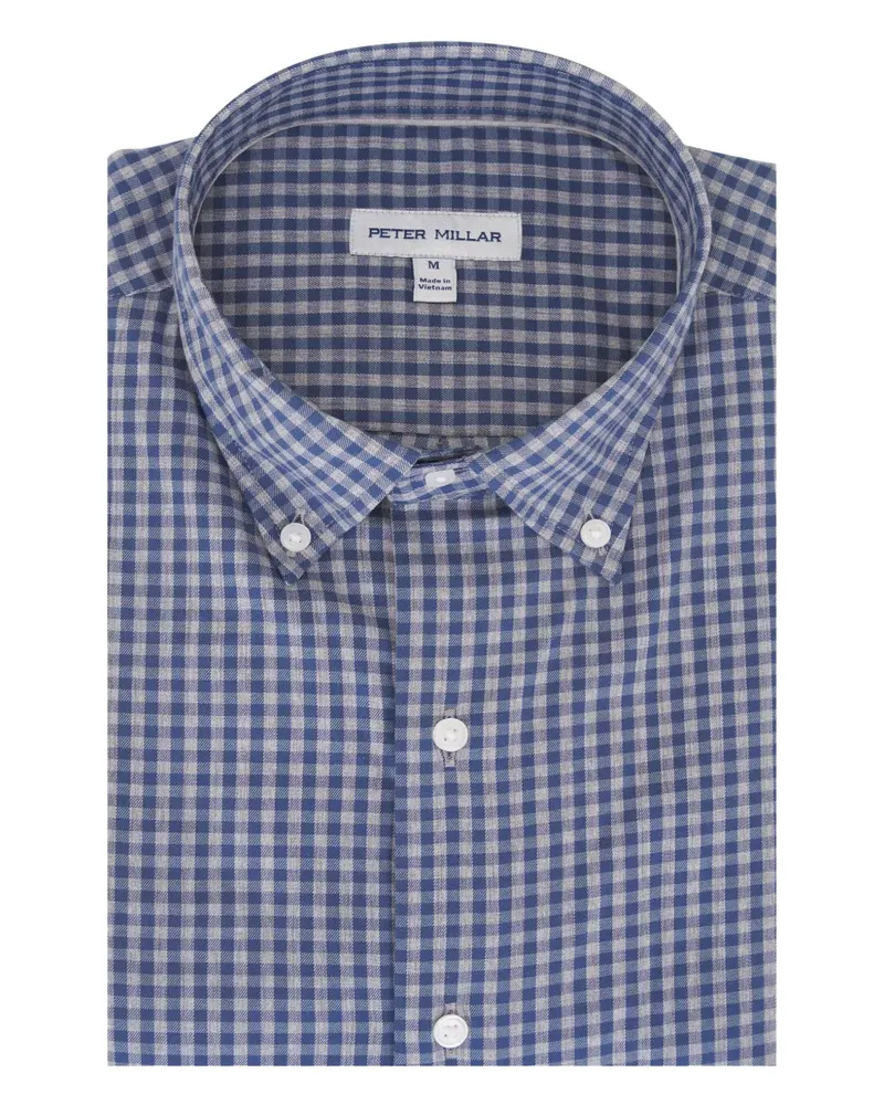 Peter Millar gingham-check buttoned shirt - Blau Blau