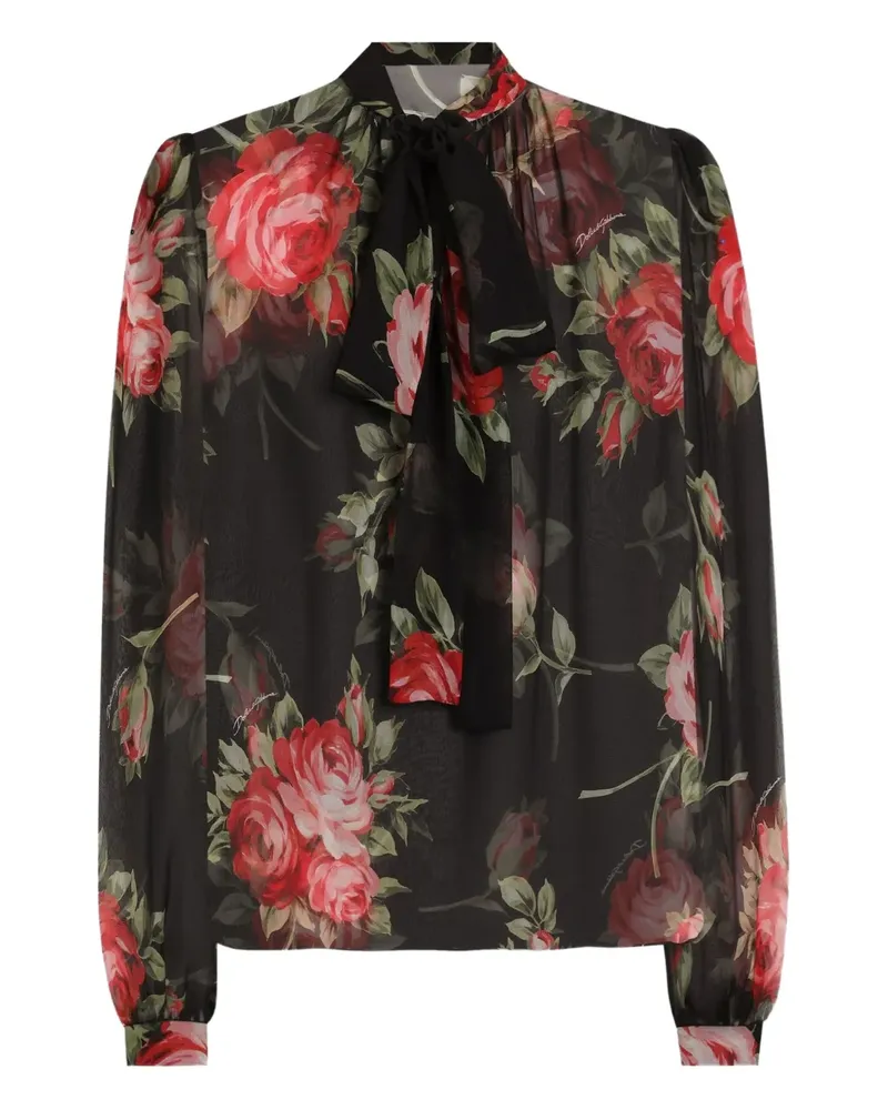 Dolce & Gabbana floral blouse - Schwarz Schwarz