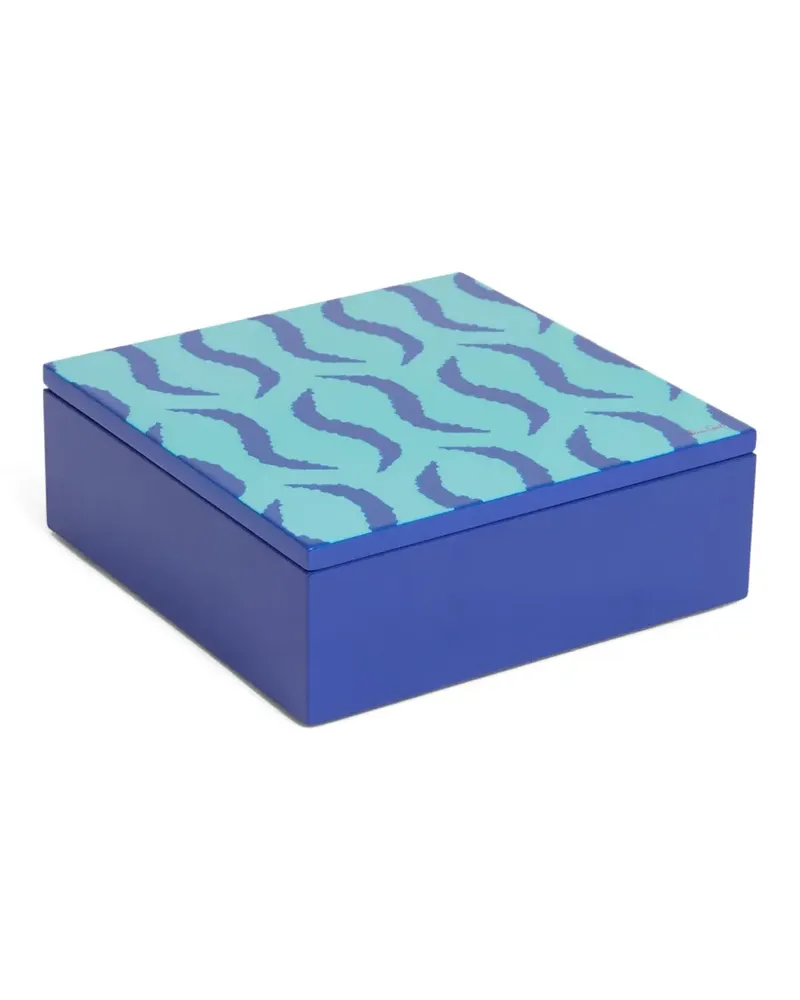 Lisa Corti Box mit grafischem Print - Blau Blau