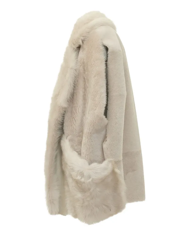 BLANCHA Weste mit Shearling-Besatz - Nude Nude