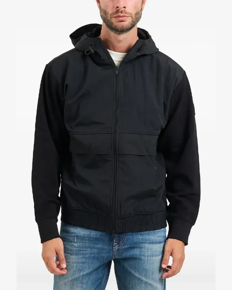 HUGO BOSS Kapuzenjacke mit Kontrasteinsätzen - Schwarz Schwarz