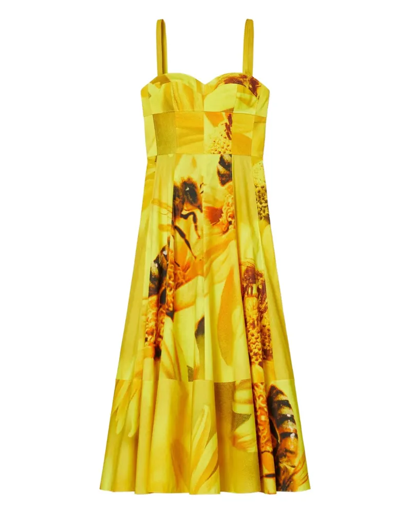 Tory Burch Midikleid mit Blumen-Print - Gelb Gelb