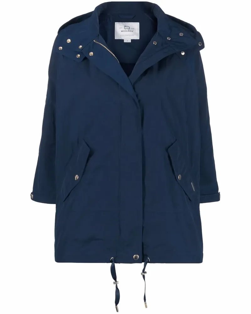 Woolrich Parka mit verdecktem Verschluss - Blau Blau