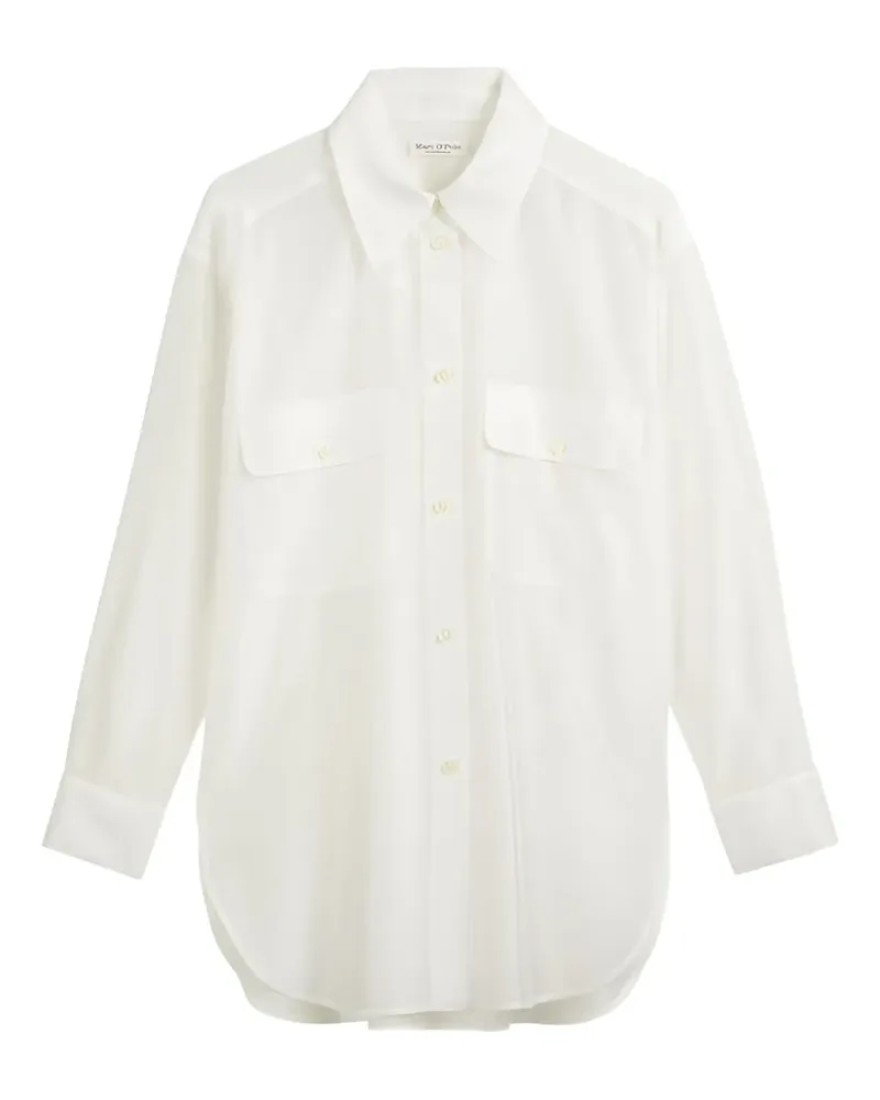 Marc O'Polo Semi-transparentes Hemd - Weiß Weiß