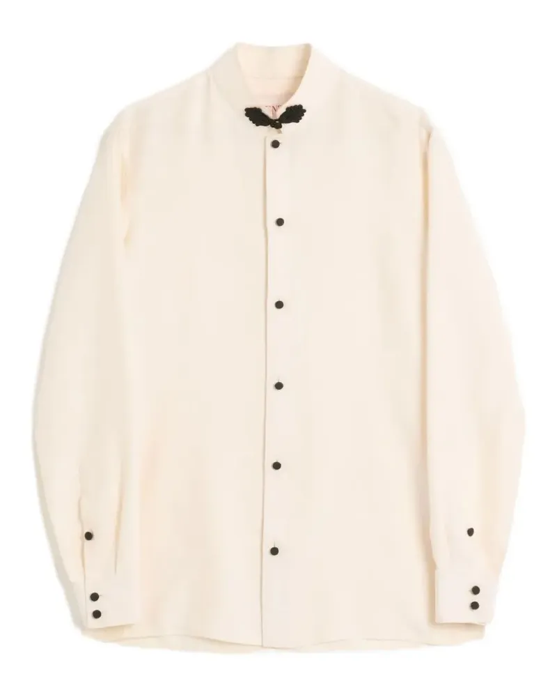 Valentino Garavani Seidenhemd mit Knebelverschluss - Nude Nude