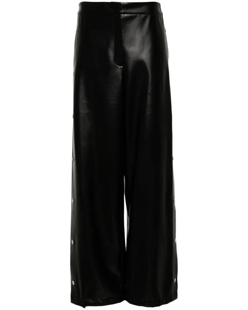 Stella McCartney Hose aus Kunstleder - Schwarz Schwarz