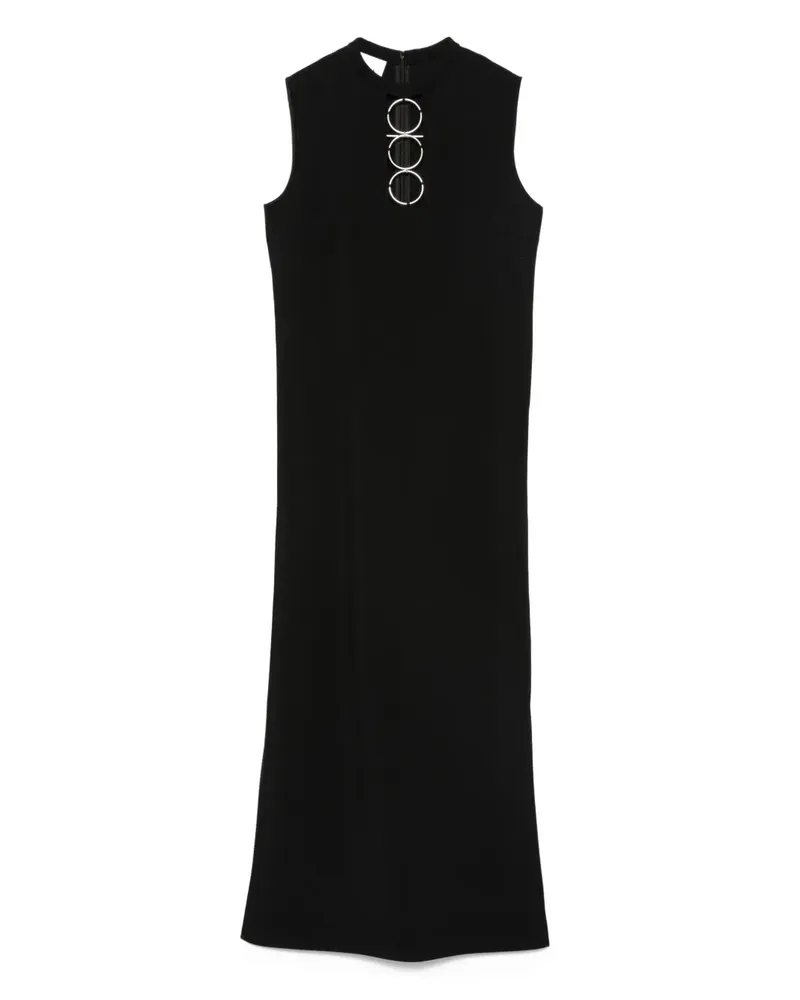 Akris Ärmelloses Midikleid mit Ringdetail - Schwarz Schwarz