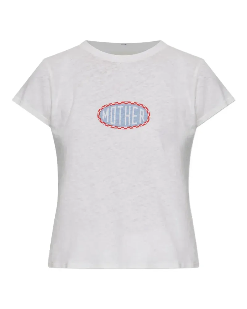 Mother The Lil Sinful T-Shirt mit Logo-Patch - Weiß Weiß