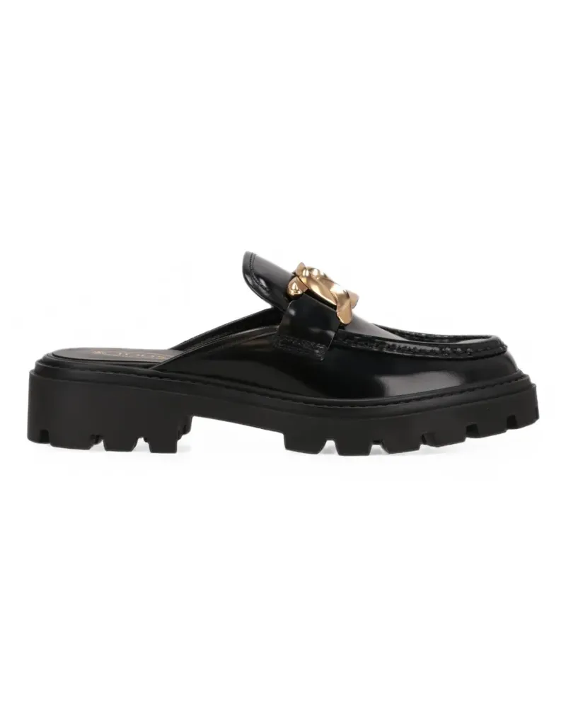 TOD'S Mules aus Leder - Schwarz Schwarz