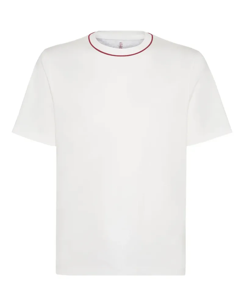 Brunello Cucinelli Klassisches T-Shirt - Weiß Weiß