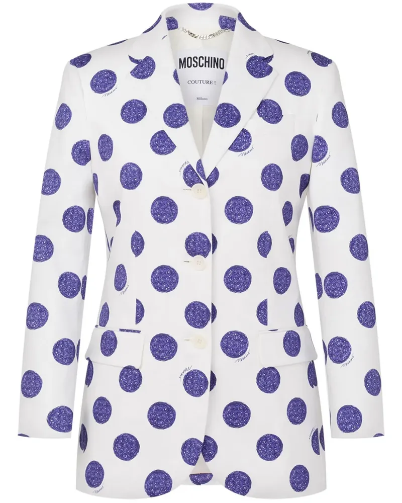 Moschino Gepunkteter Blazer - Weiß Weiß