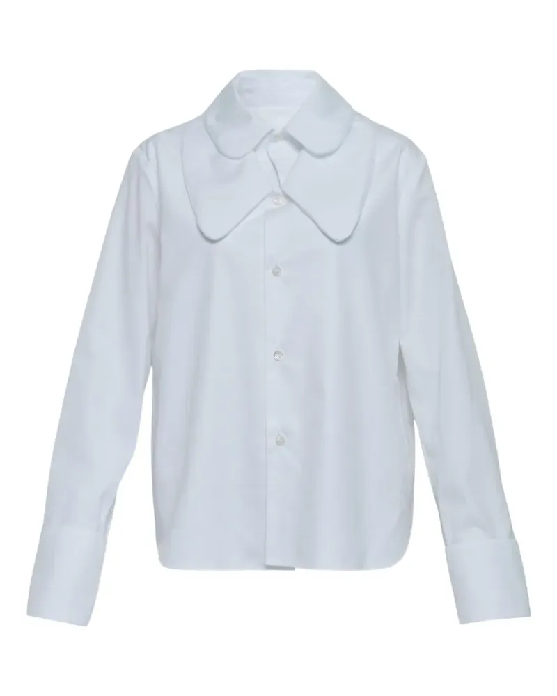 Noir Kei Ninomiya collared top - Weiß Weiß