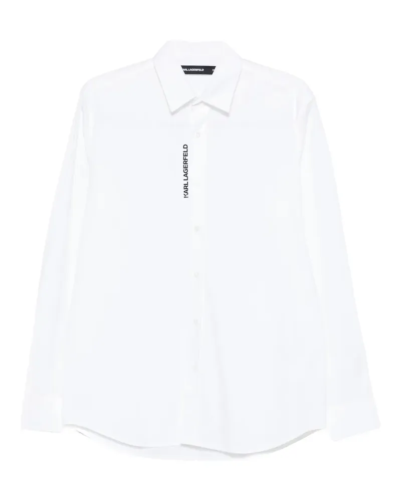 Karl Lagerfeld Geknöpftes Hemd - Weiß Weiß