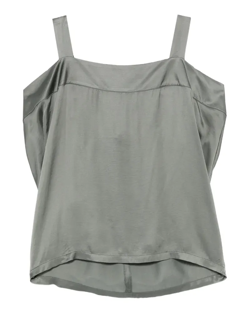 Collection Privée? Satik cold-shoulder satin top - Grün Grün