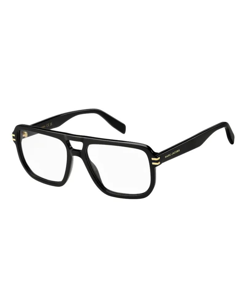 Marc Jacobs double-bridge pilot-frame glasses - Schwarz Schwarz