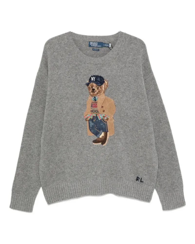 Ralph Lauren Polo Bear Intarsien-Pullover - Grau Grau