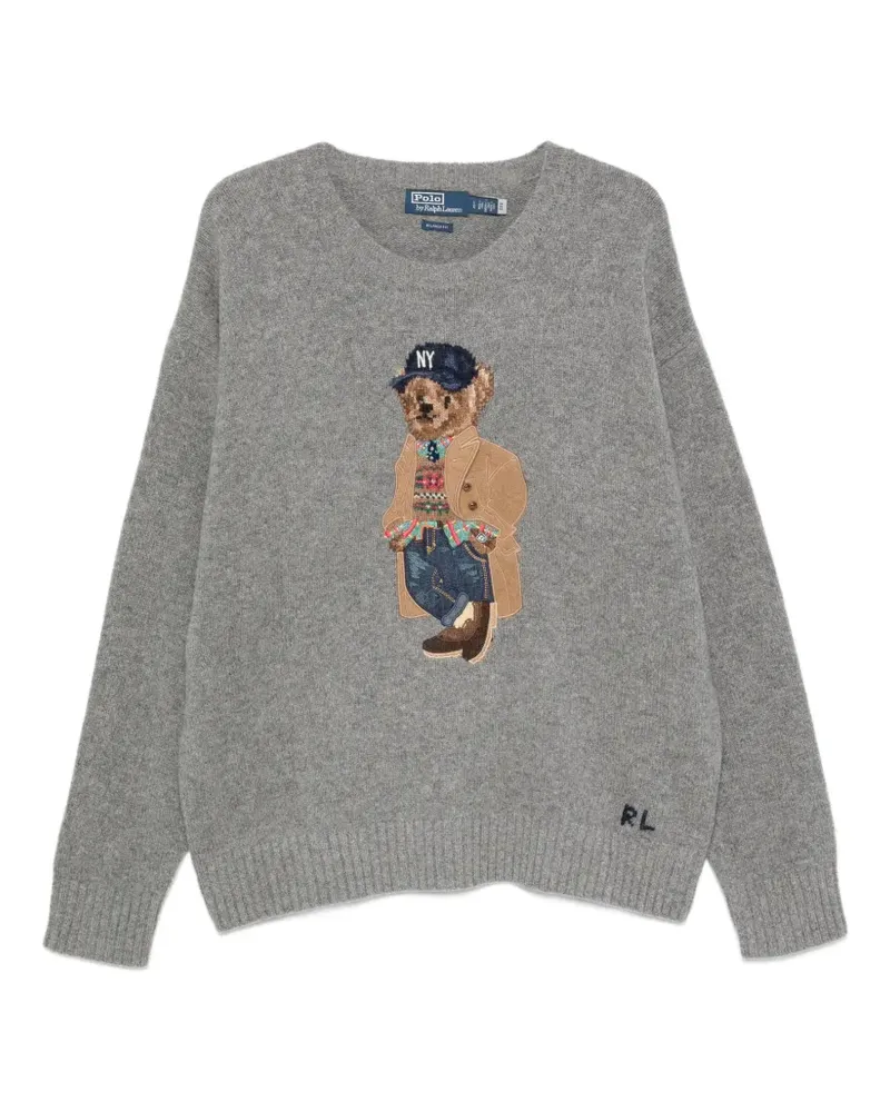 Ralph Lauren Polo Bear Intarsien-Pullover - Grau Grau