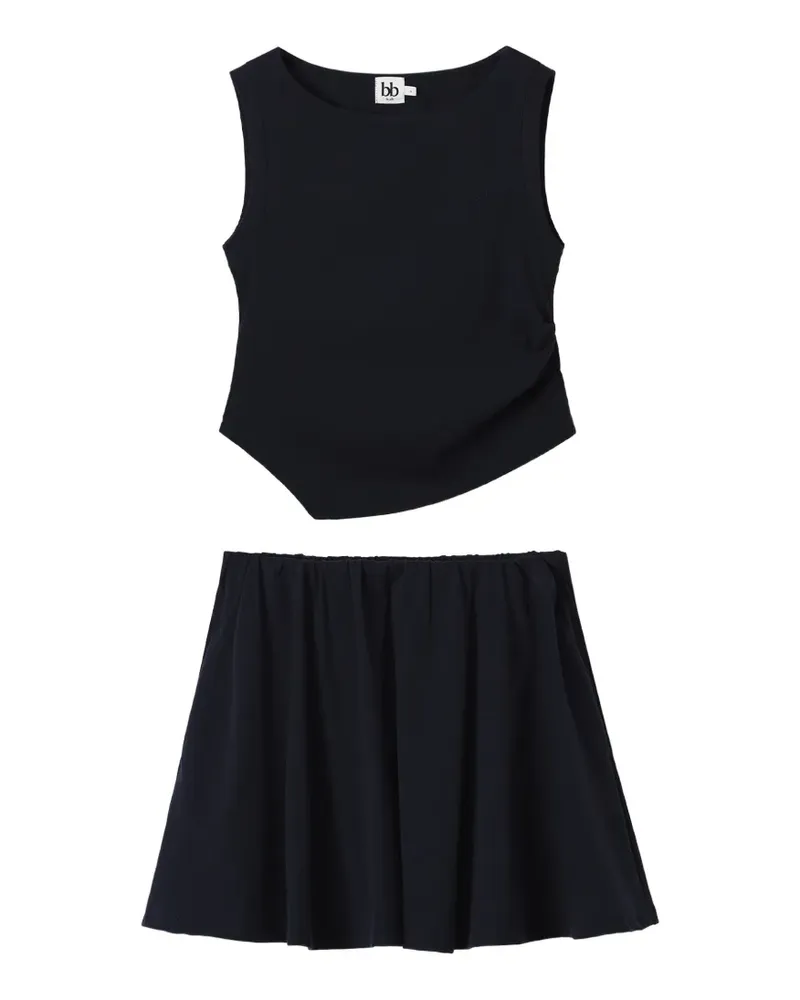 b+ab A-line mini skirt (set of two) - Schwarz Schwarz