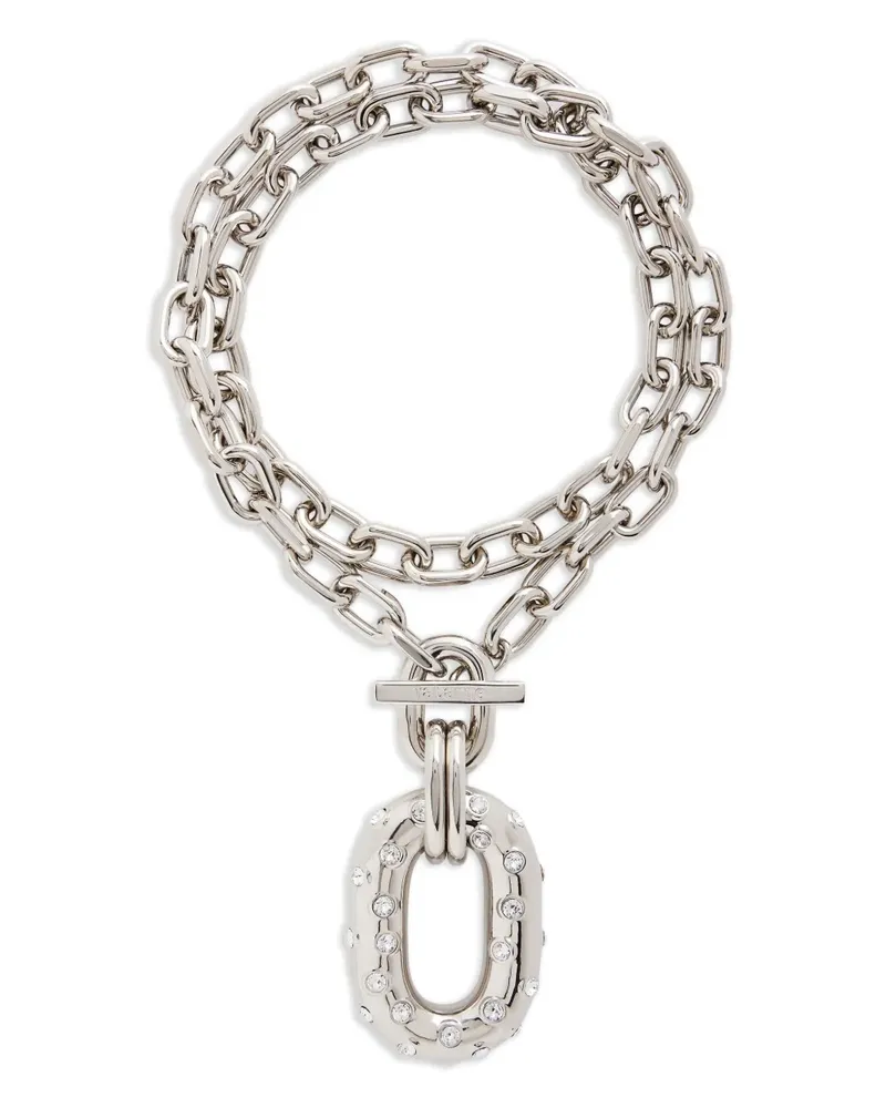 Paco Rabanne Iconic XL Halskette mit Kristallen - Silber Silber